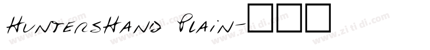 HuntersHand Plain字体转换